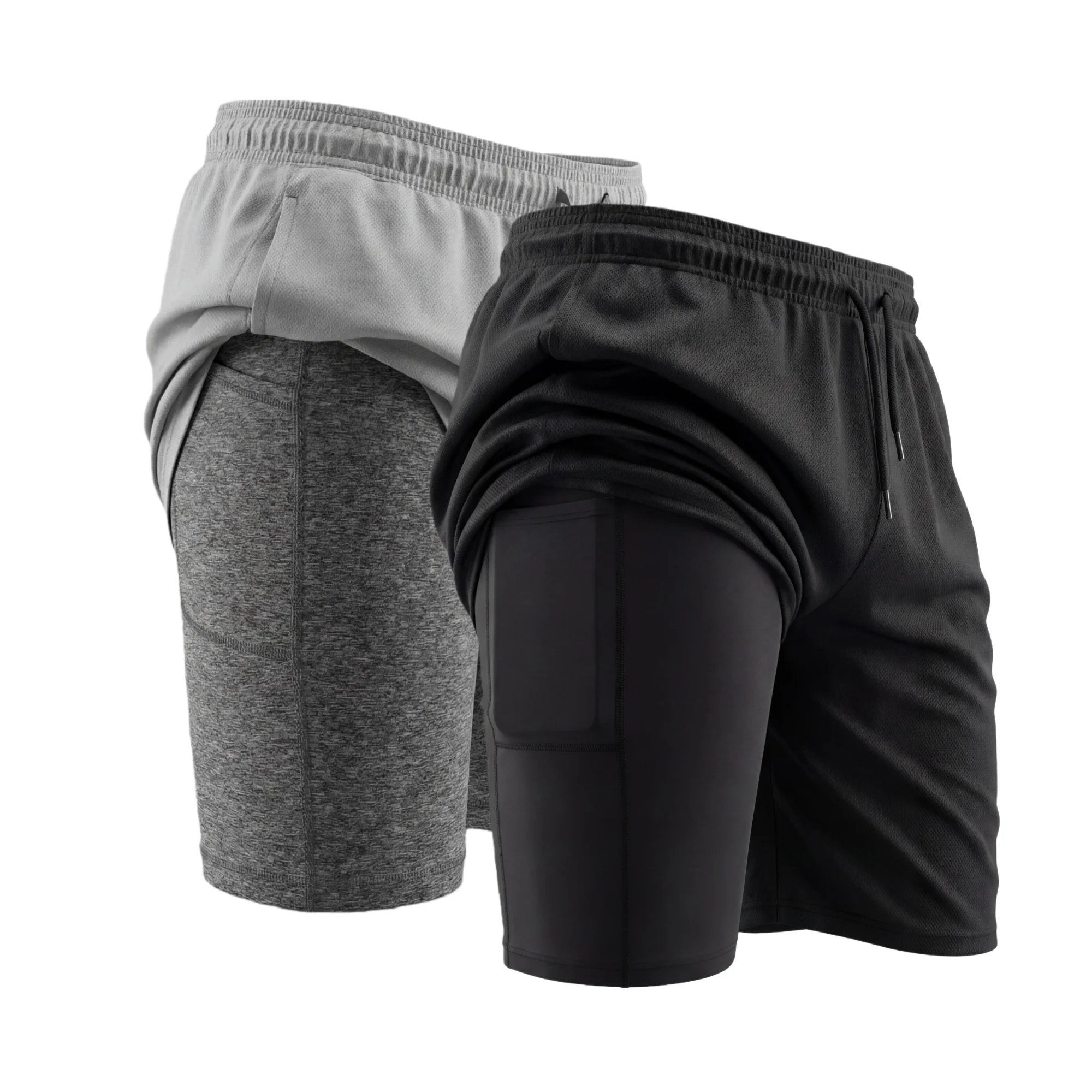 2 Pack Men's 2-in-1 Gym Shorts Quick Dry Running Workout Compression Athletic Briefs with Inner Boxers and Pockets
2 Pack Men's 2-in-1 Gym Shorts Quick Dry Running Workout Compression Athletic Briefs with Inner Boxers and Pockets