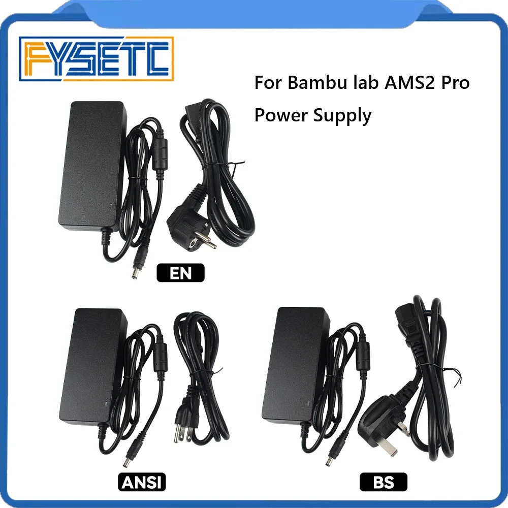 For Bambu lab AMS2 Pro EU/US/UK Plug Power Supply High Quality 3D Printer Parts Heating Power Supply for AMS2 Pro
For Bambu lab AMS2 Pro EU/US/UK Plug Power Supply High Quality 3D Printer Parts Heating Power Supply for AMS2 Pro