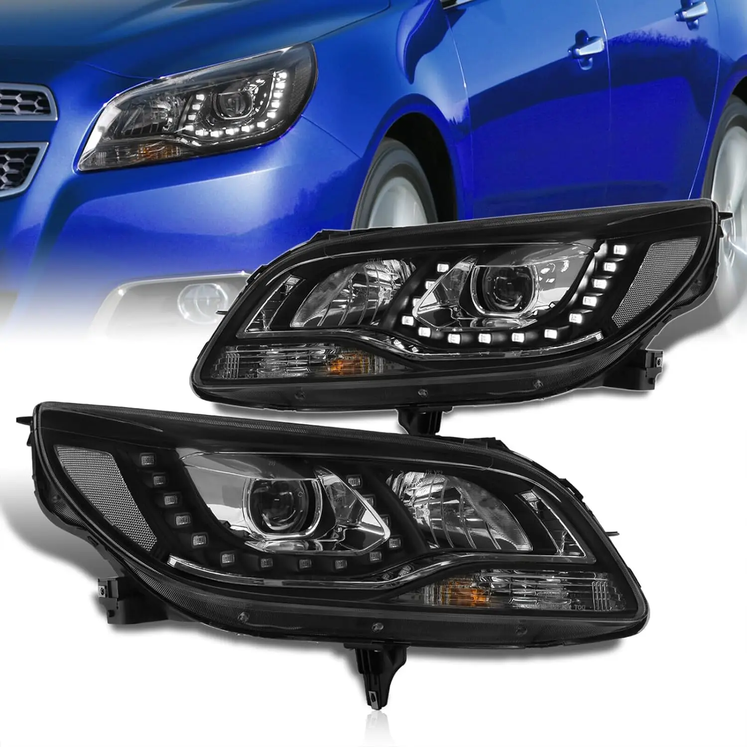 OE Projector Style Headlights Headlamps Driving Bumper Signal Assembly Pair Driver Passenger Set Compatible/Replacement for Mali
OE Projector Style Headlights Headlamps Driving Bumper Signal Assembly Pair Driver Passenger Set Compatible/Replacement for Mali
