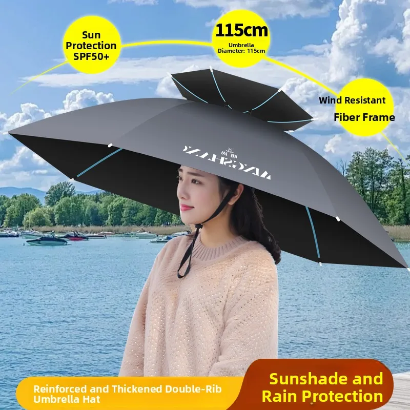 Большая двухслойная шляпа-зонт с двойным каркасом, водонепроницаемая, с черным покрытием, для защиты от солнца
Большая двухслойная шляпа-зонт с двойным каркасом, водонепроницаемая, с черным покрытием, для защиты от солнца