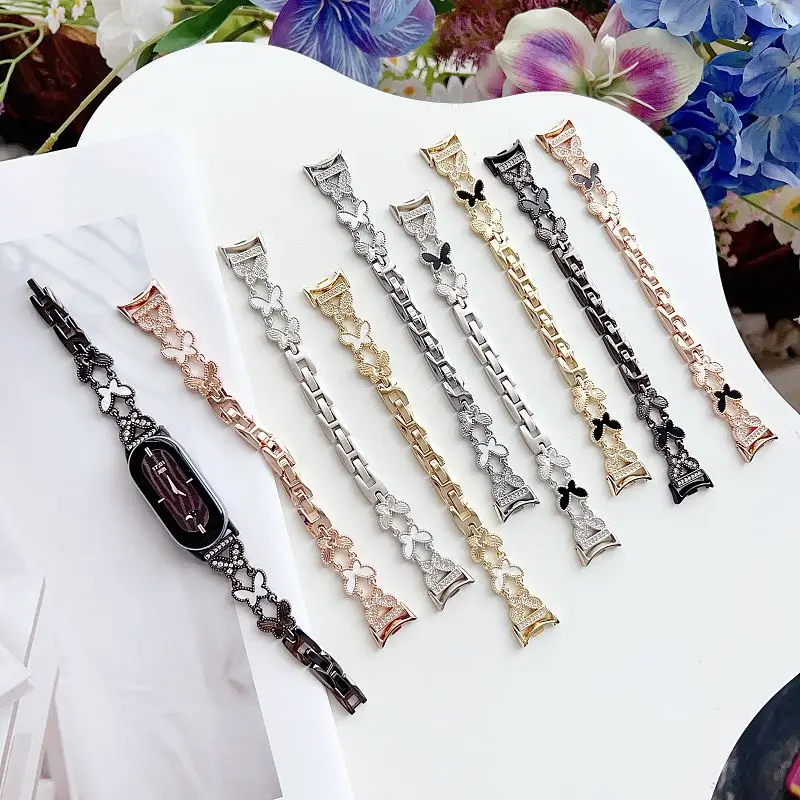 Butterfly Diamond Metal Strap for Xiaomi Mi Band 10 9 8 Correa Slim Women Dressy Bracelet Wristband for Mi Band 8 9Pro Watchband
Butterfly Diamond Metal Strap for Xiaomi Mi Band 10 9 8 Correa Slim Women Dressy Bracelet Wristband for Mi Band 8 9Pro Watchband