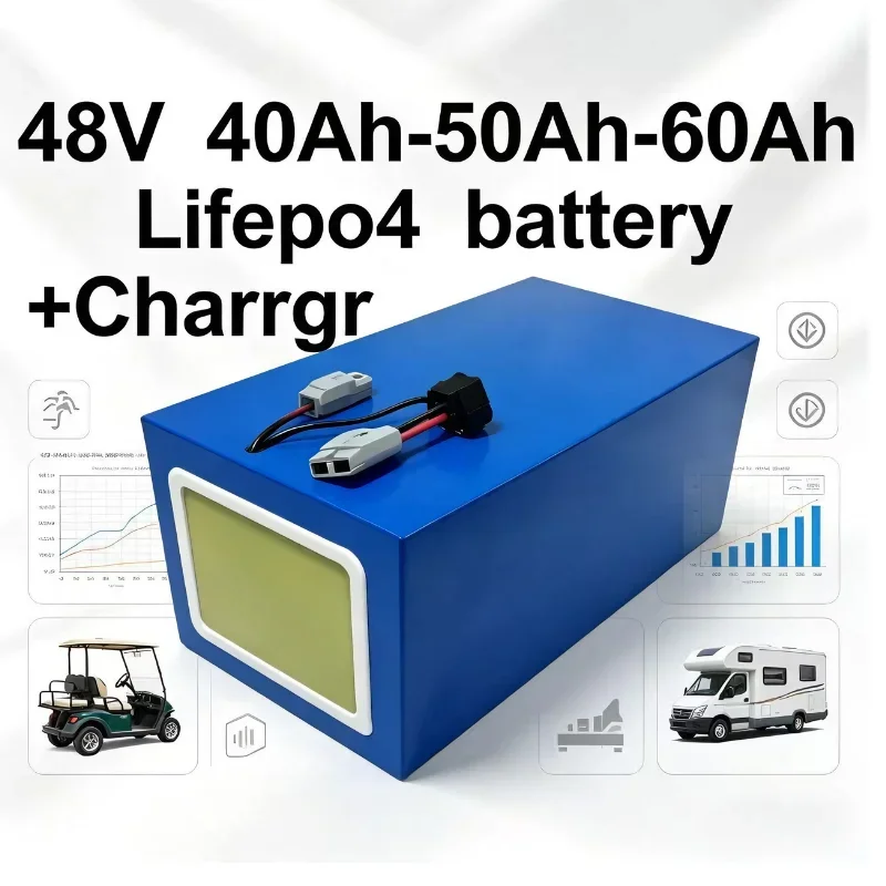 48V 16S Grade A LiFePO4 Lithium Battery 40Ah-60Ah, Bluetooth-Enabled Smart BMS, 2000W Max Discharge, IP65 Waterproof, Long Cycle
48V 16S Grade A LiFePO4 Lithium Battery 40Ah-60Ah, Bluetooth-Enabled Smart BMS, 2000W Max Discharge, IP65 Waterproof, Long Cycle