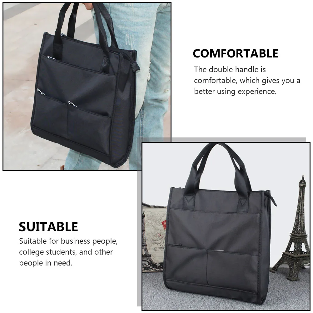 1Pc Stylish Black Business Bag Large Capacity Storage Handbag For Men Waterproof Briefcase
1Pc Stylish Black Business Bag Large Capacity Storage Handbag For Men Waterproof Briefcase