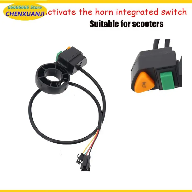 Интегрированный переключатель звукового сигнала для электросамоката, подходит для замены запчастей электросамокатов.
Интегрированный переключатель звукового сигнала для электросамоката, подходит для замены запчастей электросамокатов.