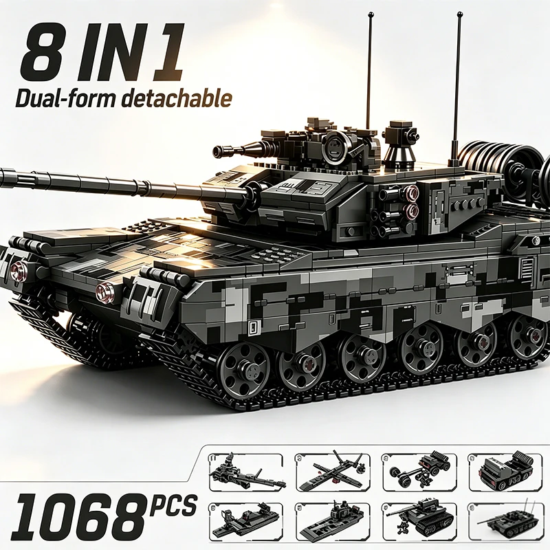 Military Tank Building Blocks Set 8 in 1 Main Battle Tank Model Boys Educational Assembly Toy Kids Holiday Gift
Military Tank Building Blocks Set 8 in 1 Main Battle Tank Model Boys Educational Assembly Toy Kids Holiday Gift