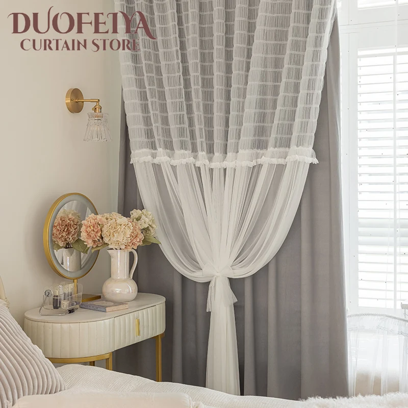 New Princess Style Clothing Integrated Double Layer Curtains for Living Dining Room Bedroom Luxury Blackout Custom Size Drapes
New Princess Style Clothing Integrated Double Layer Curtains for Living Dining Room Bedroom Luxury Blackout Custom Size Drapes