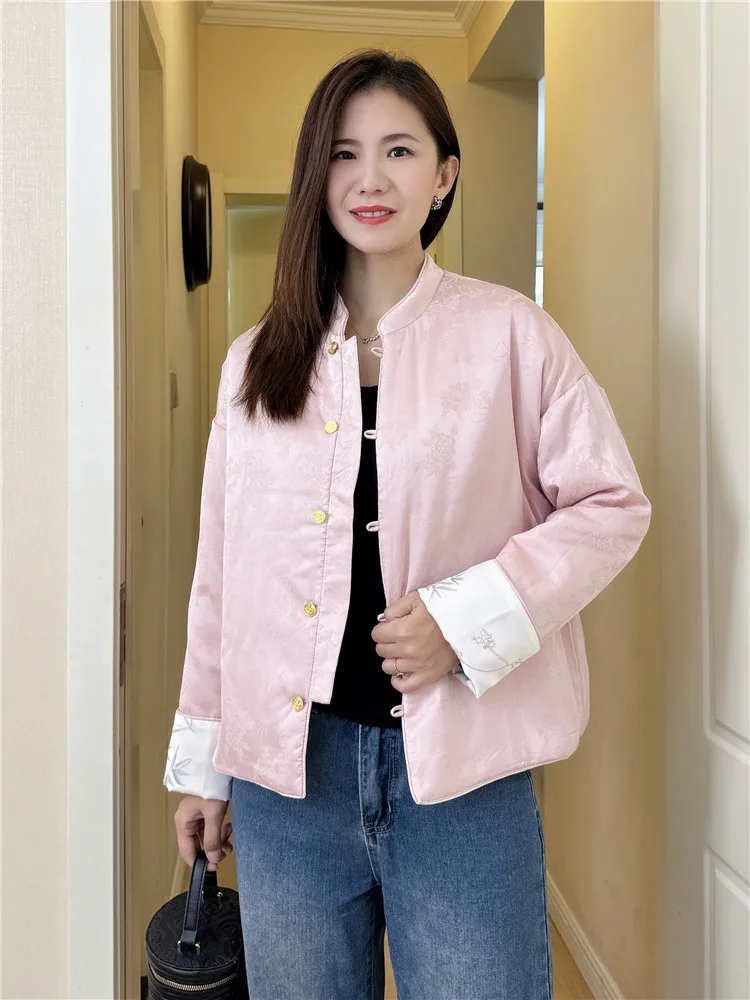 Double-Sided Wear Cotton Jaet ort Outerwear Women's Autumn Winter New Sle ular New Chinese Sle National Trend Top
Double-Sided Wear Cotton Jaet ort Outerwear Women's Autumn Winter New Sle ular New Chinese Sle National Trend Top