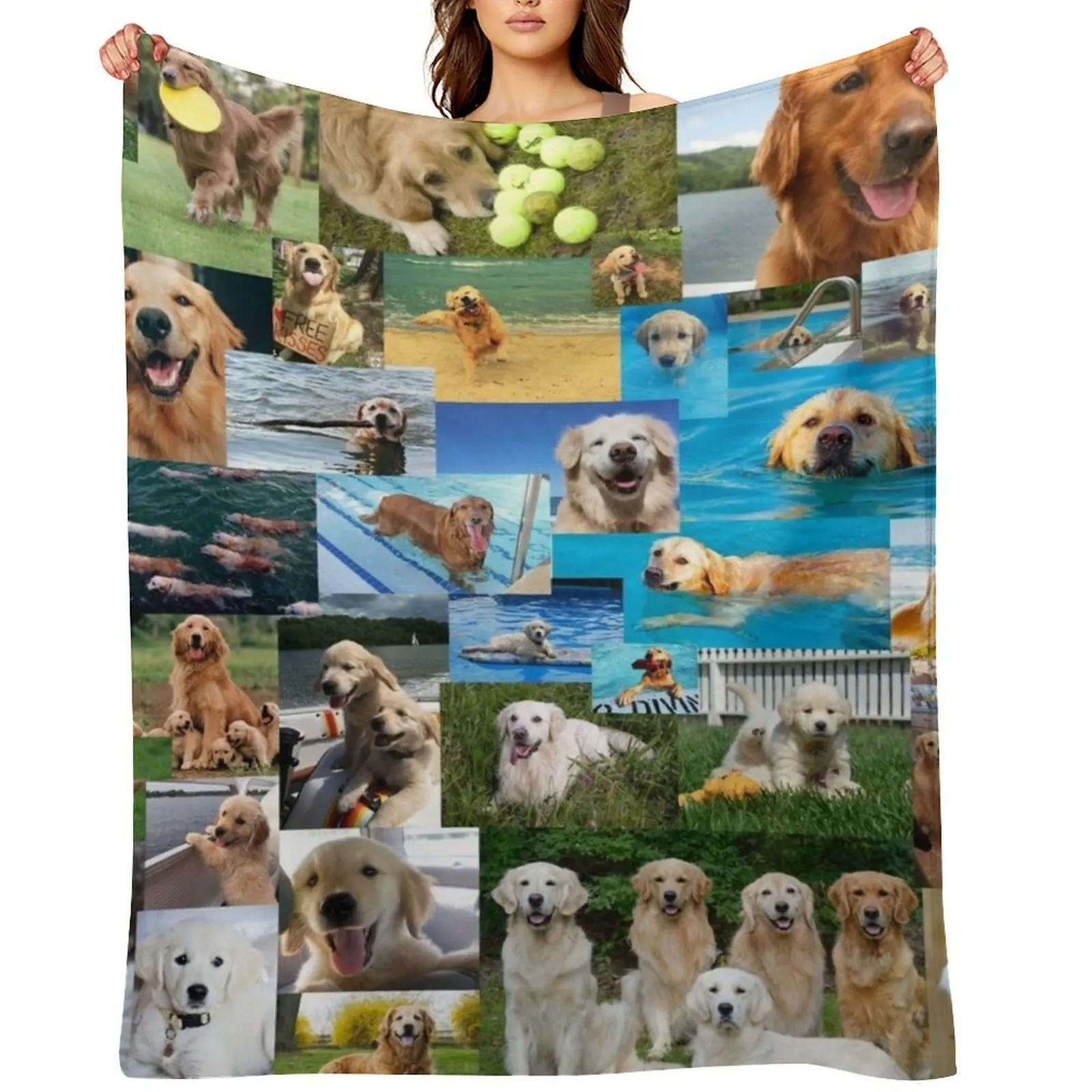 Golden retriever collage Throw Blanket Thin Nap blankets ands Bed Fashionable Blankets
Golden retriever collage Throw Blanket Thin Nap blankets ands Bed Fashionable Blankets