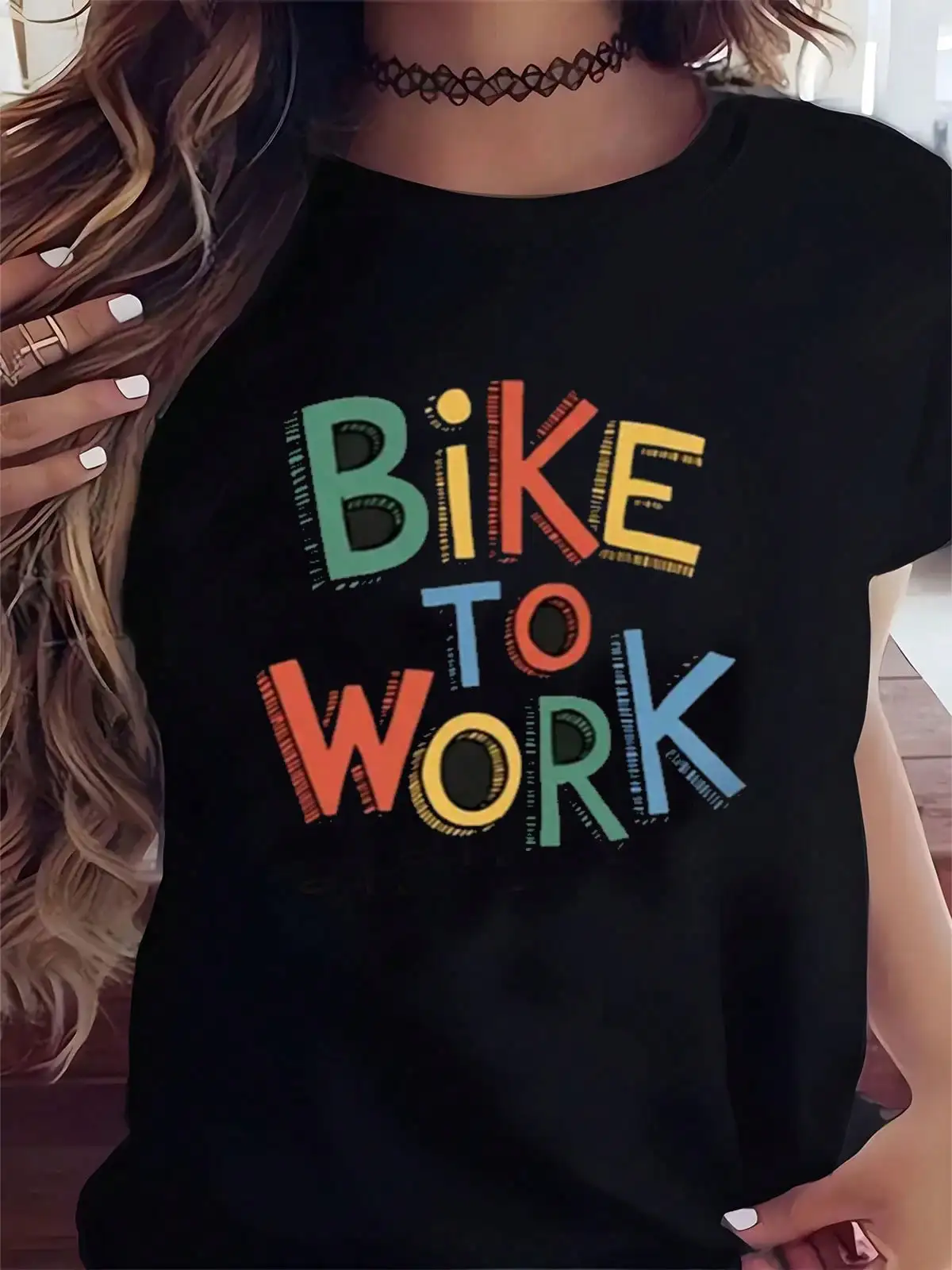 Stylish BIKE TO WORK Print Crew Neck T-Shirt Women Cotton Soft Casual Short Sleeve Crew Neck Top
Stylish BIKE TO WORK Print Crew Neck T-Shirt Women Cotton Soft Casual Short Sleeve Crew Neck Top