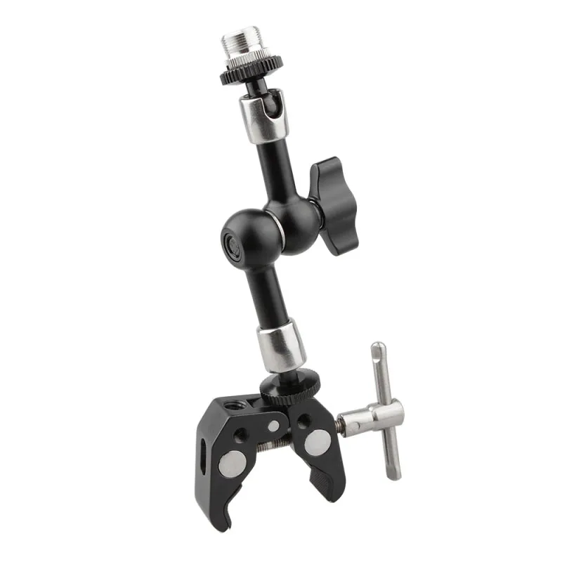 CAMVATE Super Crab Clamp Pliers Clip WIth 7inch Articulating Magic Arm 1/4"-20 Female To 5/8"-27 Male Screw For Microphones Moun
CAMVATE Super Crab Clamp Pliers Clip WIth 7inch Articulating Magic Arm 1/4"-20 Female To 5/8"-27 Male Screw For Microphones Moun