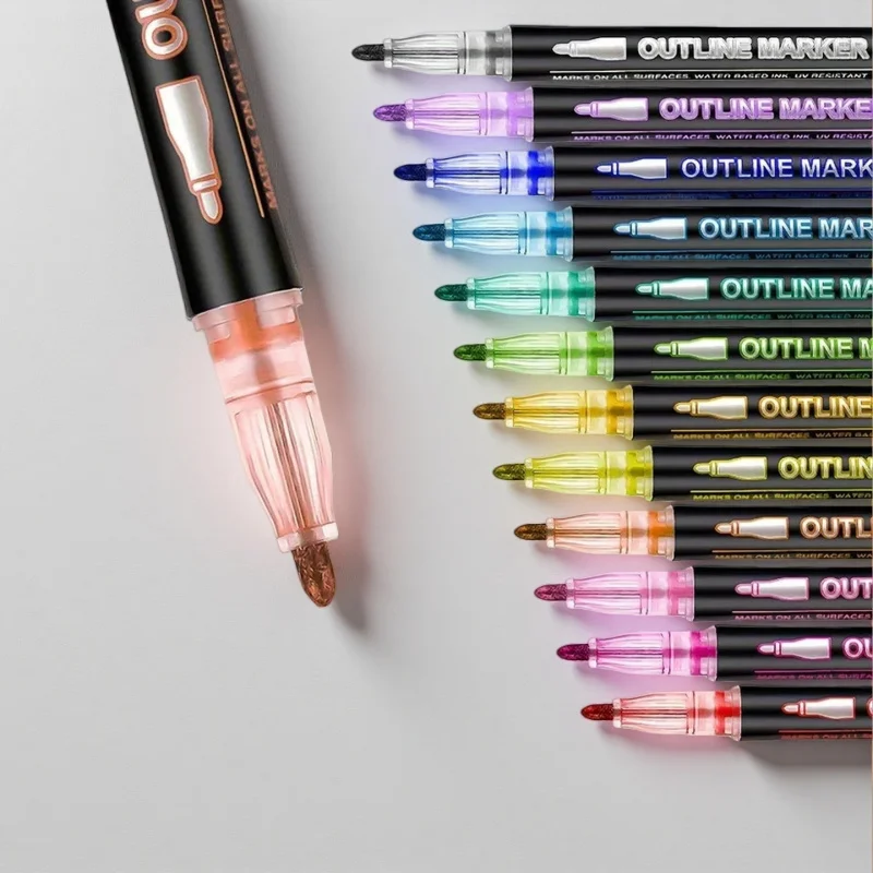 8/12/24/48 Color Double Line Outline Pens, Self-Outline Metallic Markers Glitter Writing Drawing Pens Christmas Card Writing
8/12/24/48 Color Double Line Outline Pens, Self-Outline Metallic Markers Glitter Writing Drawing Pens Christmas Card Writing