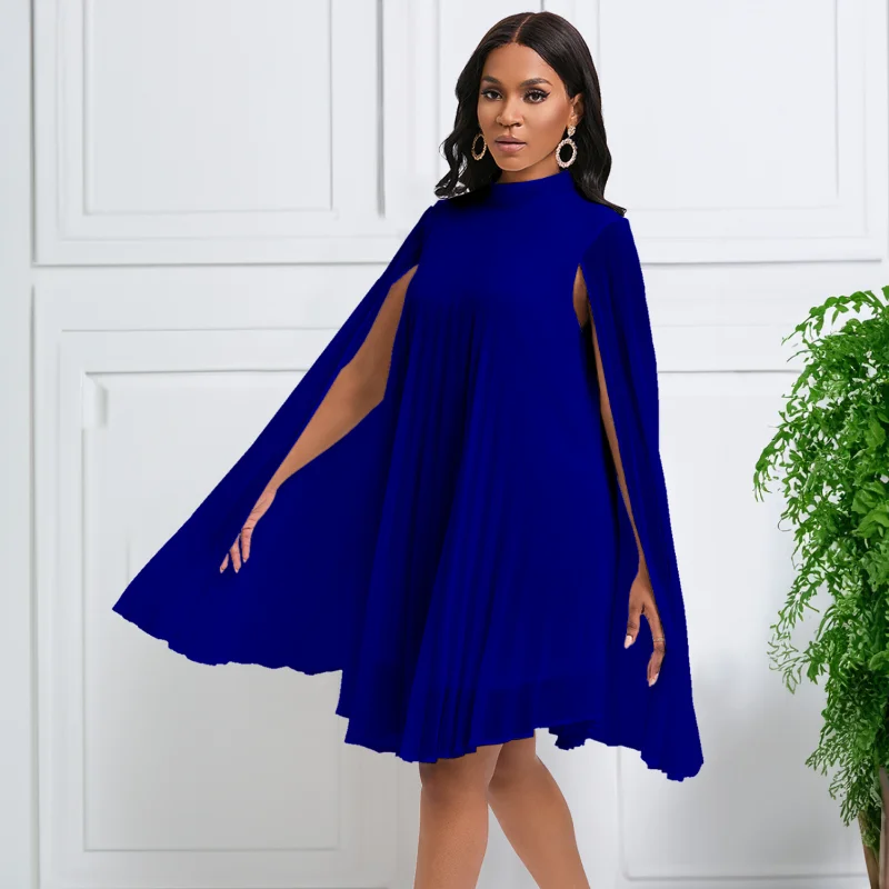 African Dresses for Women Summer Elegant African Women Party Polyester Bat Sleeves Pleated Dress Fashion Evening Birthday Gowns
African Dresses for Women Summer Elegant African Women Party Polyester Bat Sleeves Pleated Dress Fashion Evening Birthday Gowns