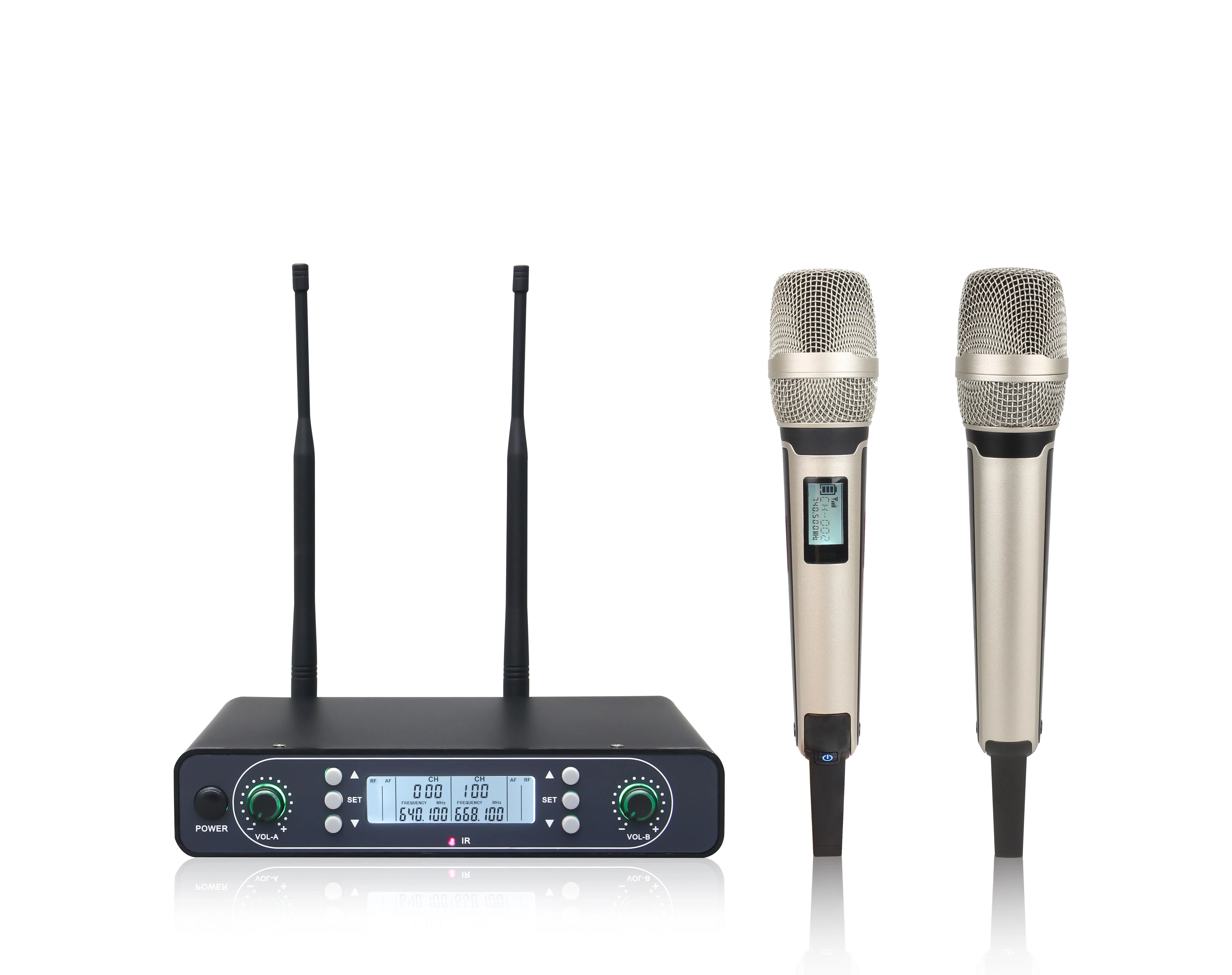 GPUB U-250 2 Handheld Dual Channel UHF Wireless Microphone K-song Performance Conference Computer Live Broadcast Microphone
GPUB U-250 2 Handheld Dual Channel UHF Wireless Microphone K-song Performance Conference Computer Live Broadcast Microphone