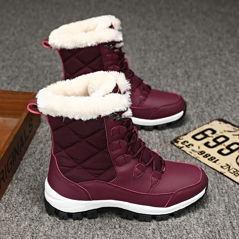 Women's Ankle Snow Boots Winter New Thick Soled Waterproof and Non Slip Shoes, Girls' Casual Warm Plush Oversized Hiking Shoes
Women's Ankle Snow Boots Winter New Thick Soled Waterproof and Non Slip Shoes, Girls' Casual Warm Plush Oversized Hiking Shoes