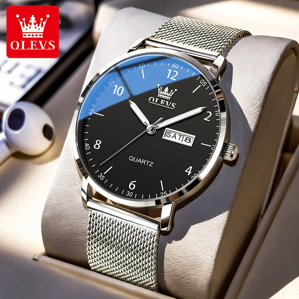 Мужские часы OLEVS 2996, тонкие кварцевые наручные часы, водонепроницаемые, с указанием дня недели и даты, оригинальные, модные, в подарочной коробке.
Мужские часы OLEVS 2996, тонкие кварцевые наручные часы, водонепроницаемые, с указанием дня недели и даты, оригинальные, модные, в подарочной коробке.
