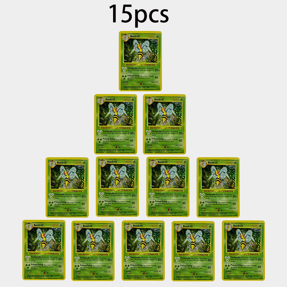 DIY PTCG Collection Card Beedrill Vintage Base Set 1st Edition Holo Rare Flash Anime Trading Card Collectible Game Card Toy Gift
DIY PTCG Collection Card Beedrill Vintage Base Set 1st Edition Holo Rare Flash Anime Trading Card Collectible Game Card Toy Gift