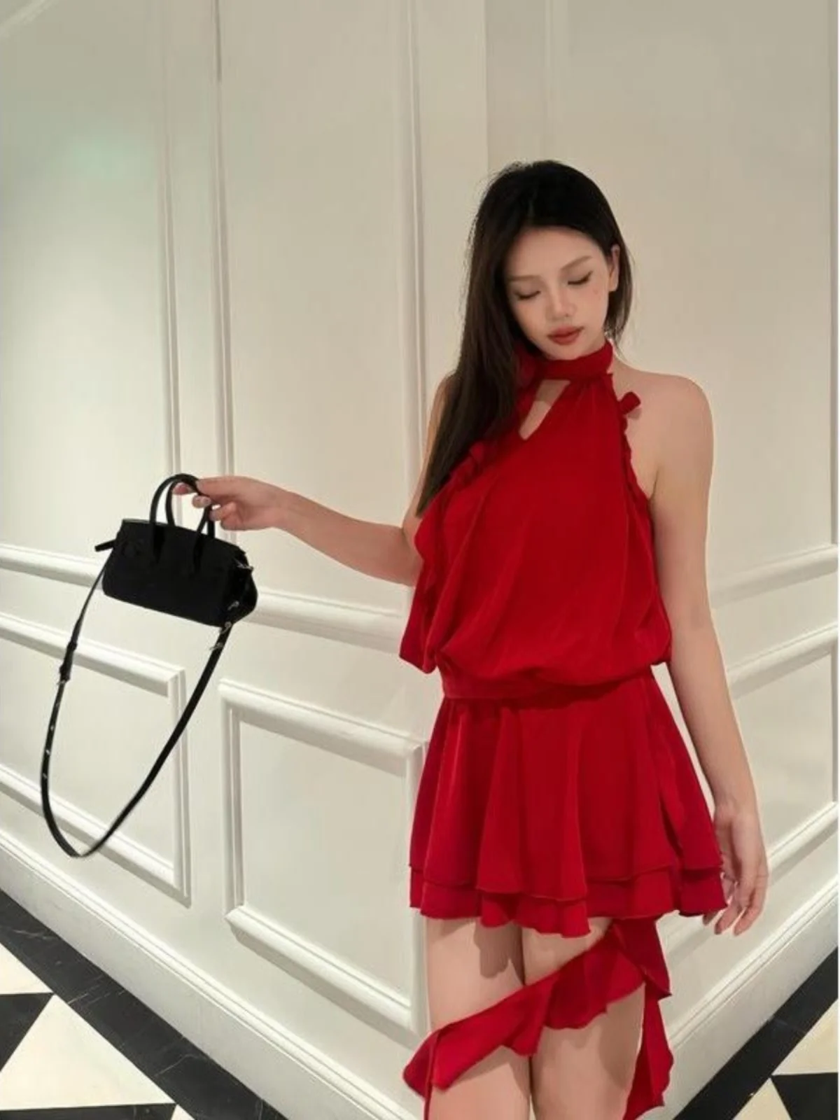 Summer Red Asymmetrical Hemline Bal ort Skirt Dr with Lace Trim off oulder Svel Women's Faion Dr
Summer Red Asymmetrical Hemline Bal ort Skirt Dr with Lace Trim off oulder Svel Women's Faion Dr