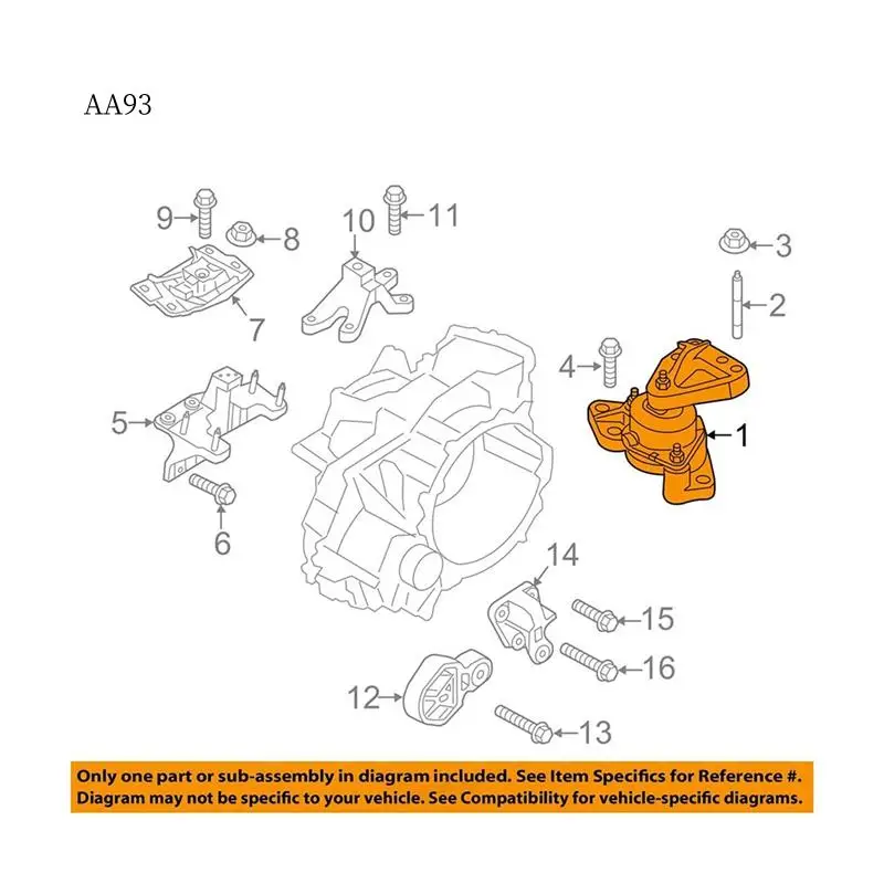 AA-Bb5z-6038F Engine Front Mount Transmission Support Accessories Parts Component For Ford Explorer 2012-2019 2.3T 2.0T
AA-Bb5z-6038F Engine Front Mount Transmission Support Accessories Parts Component For Ford Explorer 2012-2019 2.3T 2.0T