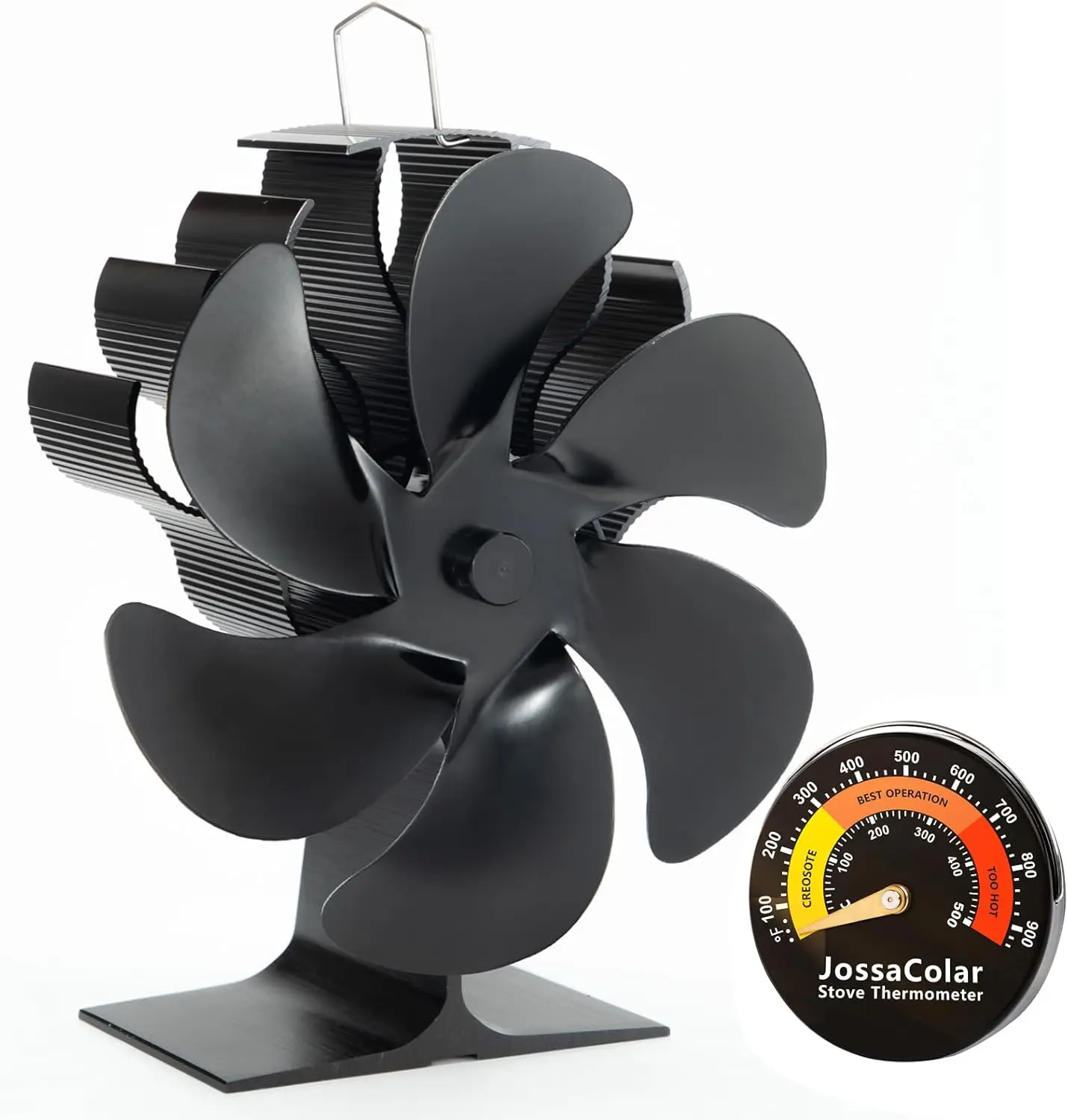 Heat Powered Wood Stove Fan for Fireplaces, Non-Electric Thermal Fan with Thermometer Accessory
Heat Powered Wood Stove Fan for Fireplaces, Non-Electric Thermal Fan with Thermometer Accessory