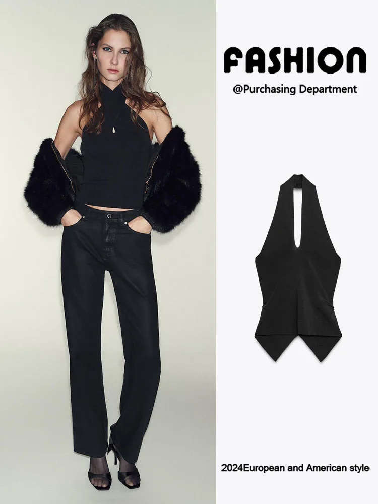 Зима 2025 г., новый женский вязаный воротник-бала, висящий топ с сложенными ремешками, этнический сценический костюм, модный, универсальный
Зима 2025 г., новый женский вязаный воротник-бала, висящий топ с сложенными ремешками, этнический сценический костюм, модный, универсальный