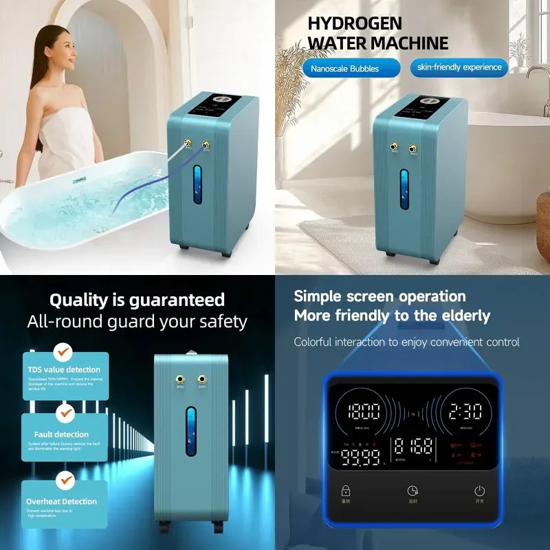 Multifunctional PEM Electrolyzer Water Machine with Micro SPA Bath Function for Spa
Multifunctional PEM Electrolyzer Water Machine with Micro SPA Bath Function for Spa