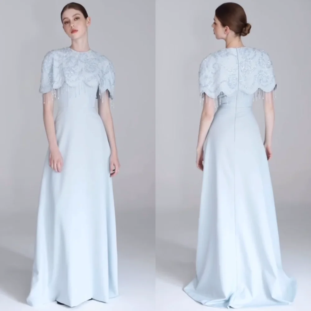 Customized Classic Exquisite Jersey Sequined Pleat A-line Scoop Neck Long Dresses Bespoke Occasion Sparkle
Customized Classic Exquisite Jersey Sequined Pleat A-line Scoop Neck Long Dresses Bespoke Occasion Sparkle