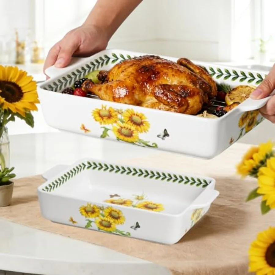 Ceramic Casserole Dish Set Ceramic Baking Dish for Oven Casserole Dish Bakeware Set Casserole Dishes for Oven Lasagna Pan Large
Ceramic Casserole Dish Set Ceramic Baking Dish for Oven Casserole Dish Bakeware Set Casserole Dishes for Oven Lasagna Pan Large