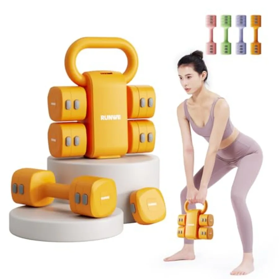 Home Gym Lightweight Adjustable Dumbbell Kettlebell Set - 4-in-1 Free Weight Set with Kettlebell Grip Converter 2.2/3.3/4.4/5.5
Home Gym Lightweight Adjustable Dumbbell Kettlebell Set - 4-in-1 Free Weight Set with Kettlebell Grip Converter 2.2/3.3/4.4/5.5