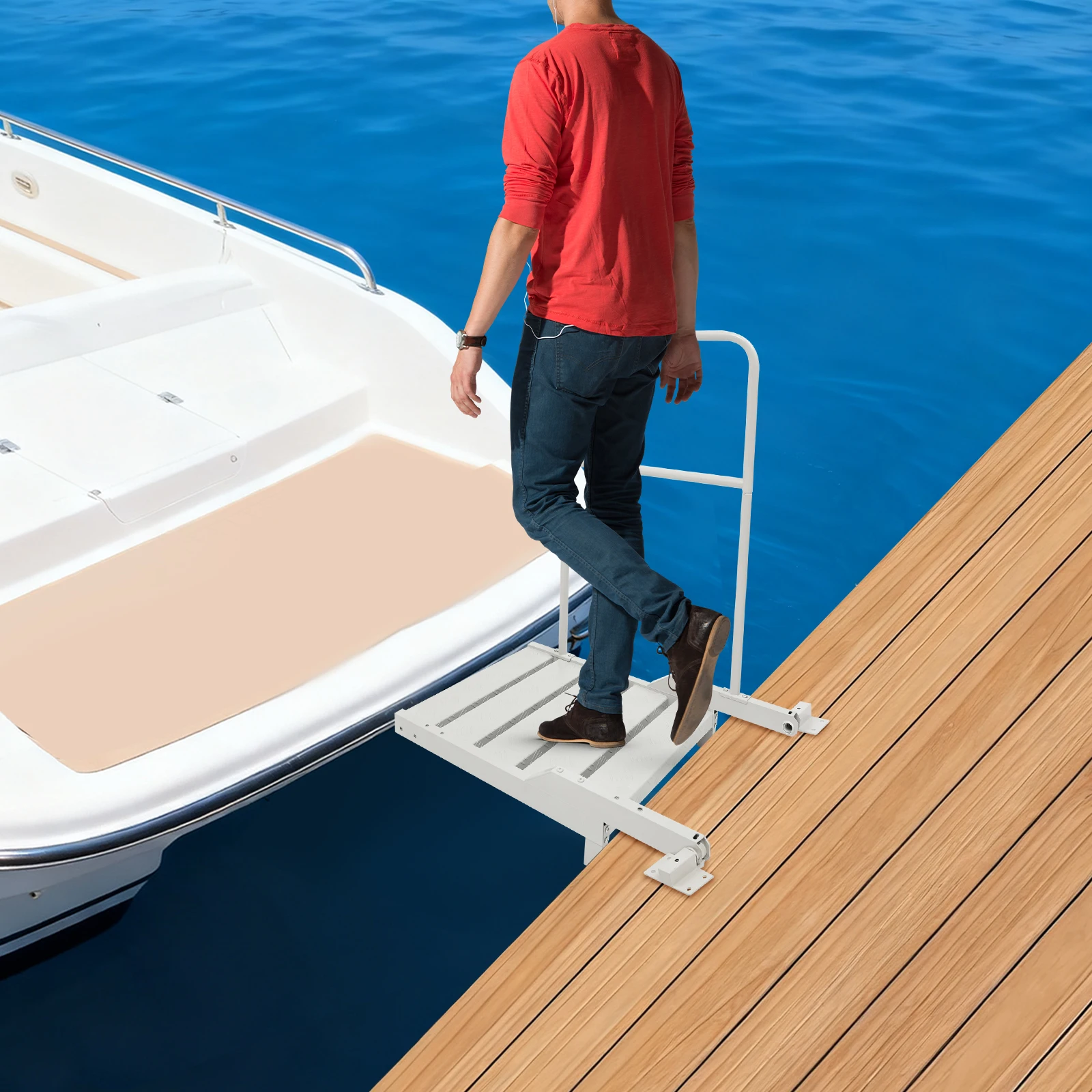 39.5*20.1*38.8in Grey Aluminum Alloy Boat Boarding Platform Practical Boarding Platform for Convenient Boarding Disembarking
39.5*20.1*38.8in Grey Aluminum Alloy Boat Boarding Platform Practical Boarding Platform for Convenient Boarding Disembarking