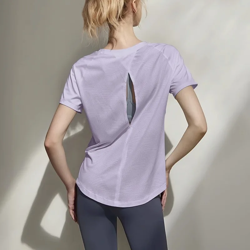 Women's Yoga Wear Summer Sports Top Short-Sleeved T-Shirt Running Pilates Training Garment Loose-Fitting Cover-Up Fitness Set Gy
Women's Yoga Wear Summer Sports Top Short-Sleeved T-Shirt Running Pilates Training Garment Loose-Fitting Cover-Up Fitness Set Gy