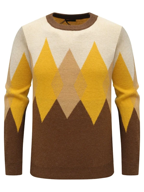 Men's Knitted Sweater Comfortable Elastic Busin Casual round Ne Overhead Sli Yellow Faion Urban Sle Long Sve
Men's Knitted Sweater Comfortable Elastic Busin Casual round Ne Overhead Sli Yellow Faion Urban Sle Long Sve