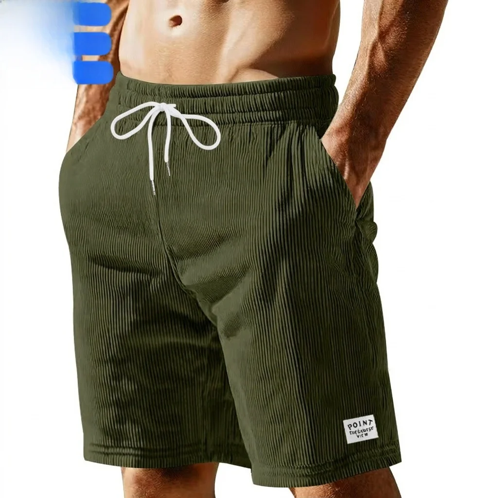 Летние спортивные брюки из цветного вельвета на шнуровке, мужские шорты в стиле панк со средней посадкой и поясом, городской стиль, полиэстер
Летние спортивные брюки из цветного вельвета на шнуровке, мужские шорты в стиле панк со средней посадкой и поясом, городской стиль, полиэстер