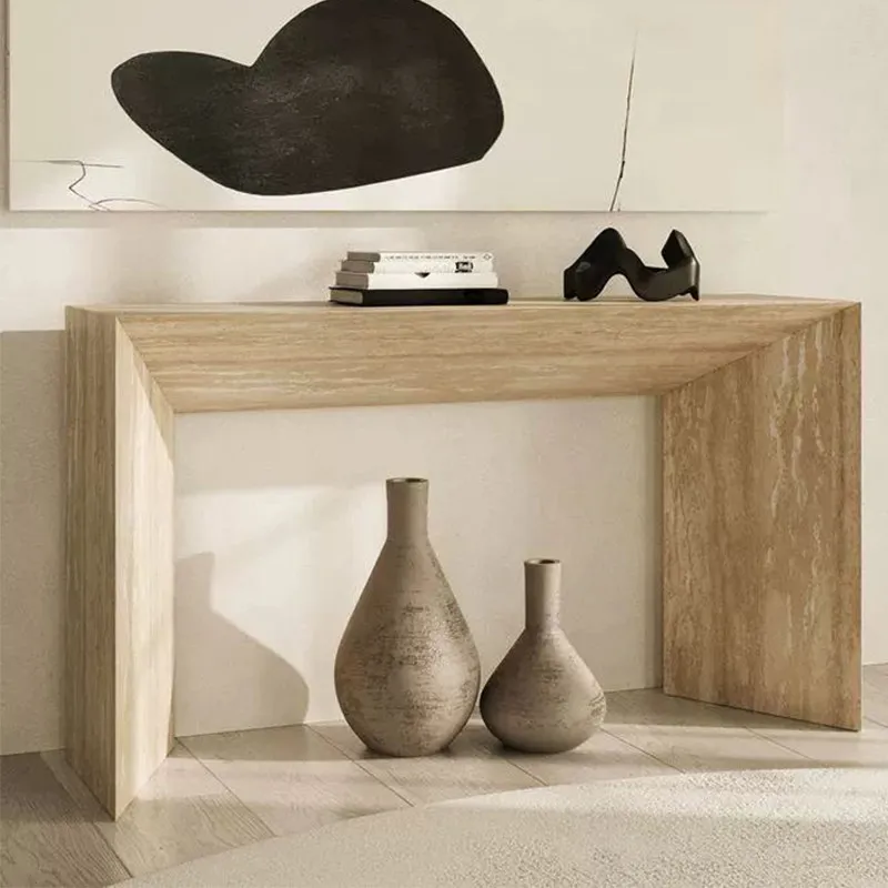 Wabi-sabi style retro natural travertine, marble entrance entrance table, modern and simple entrance table, living room against
Wabi-sabi style retro natural travertine, marble entrance entrance table, modern and simple entrance table, living room against