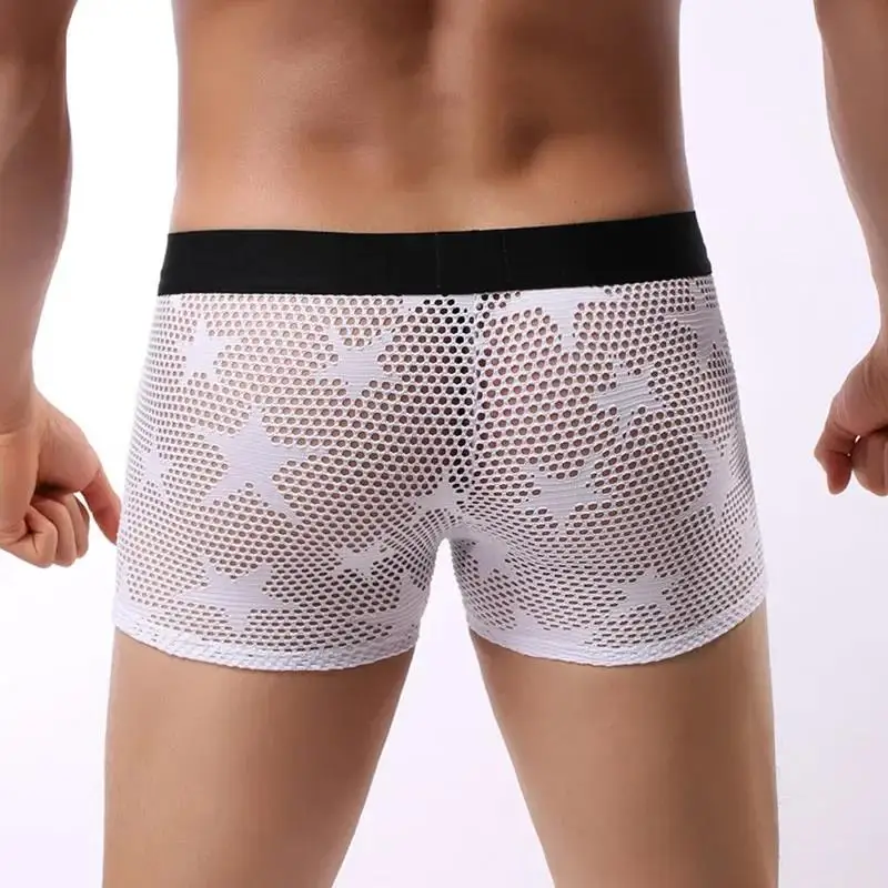 Mens Mesh Underwear Sheer Boxer Shorts U Convex Pouch Breathable See Through Sexy Lingerie Quick Dry Ropa Interior Transparente
Mens Mesh Underwear Sheer Boxer Shorts U Convex Pouch Breathable See Through Sexy Lingerie Quick Dry Ropa Interior Transparente