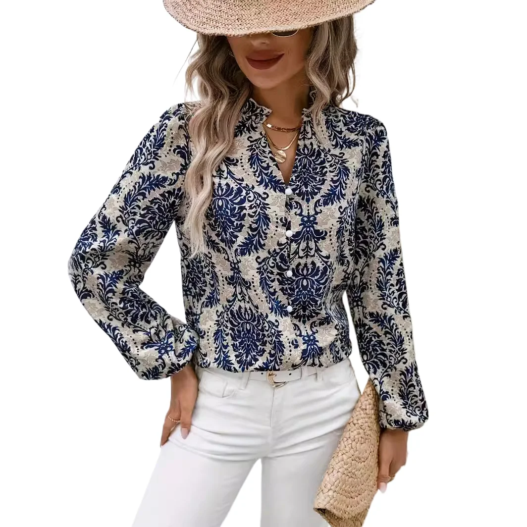 Boho Print Shirts For Women 2024 New Fashion Long Sleeve Blusas Elegant Single Breasted Female Shirt Slim Lady Top Wears
Boho Print Shirts For Women 2024 New Fashion Long Sleeve Blusas Elegant Single Breasted Female Shirt Slim Lady Top Wears