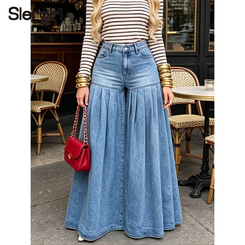 Slergiri Vintage Mid Waisted Casual Jeans Women Fashion New 2026 Summer Streetwear Loose Washed Pleated Flared Wide Leg Pants
Slergiri Vintage Mid Waisted Casual Jeans Women Fashion New 2026 Summer Streetwear Loose Washed Pleated Flared Wide Leg Pants