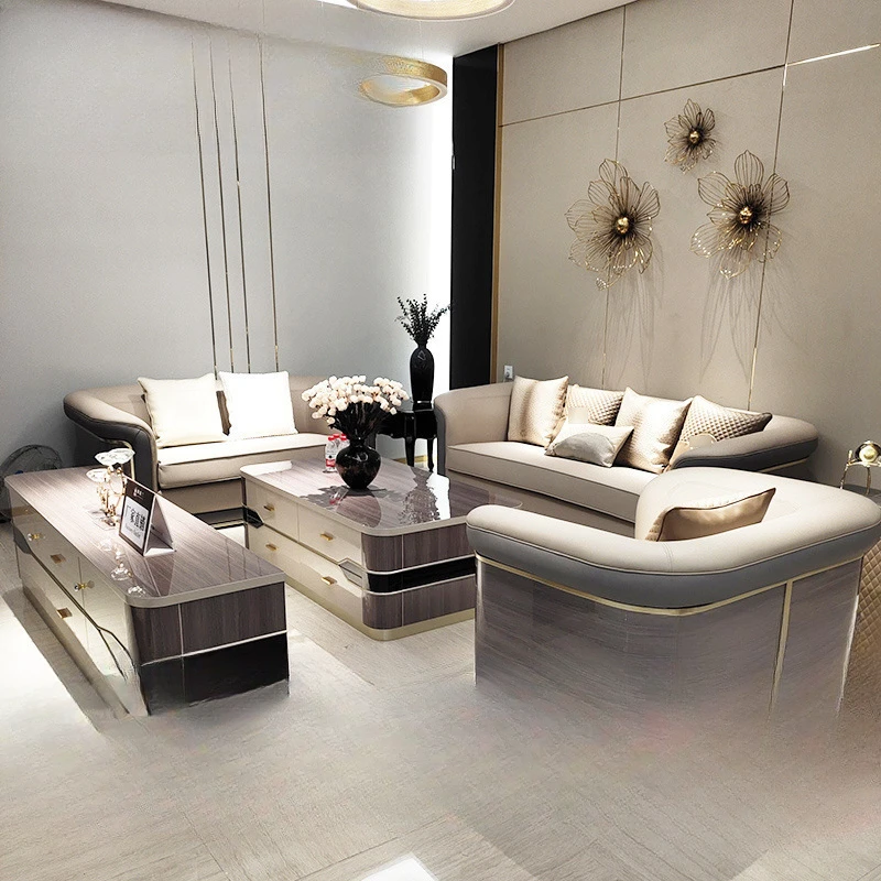 Italian light luxury leather sofa Hong Kong style Bentley post-modern villa living room
Italian light luxury leather sofa Hong Kong style Bentley post-modern villa living room