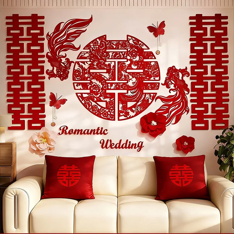 Wedding Home Decor Chinese-Style Decor for New Homes “Xizi” Symbols Bedroom Headboard Decor and Living Room Sofa Backdrop Decor
Wedding Home Decor Chinese-Style Decor for New Homes “Xizi” Symbols Bedroom Headboard Decor and Living Room Sofa Backdrop Decor