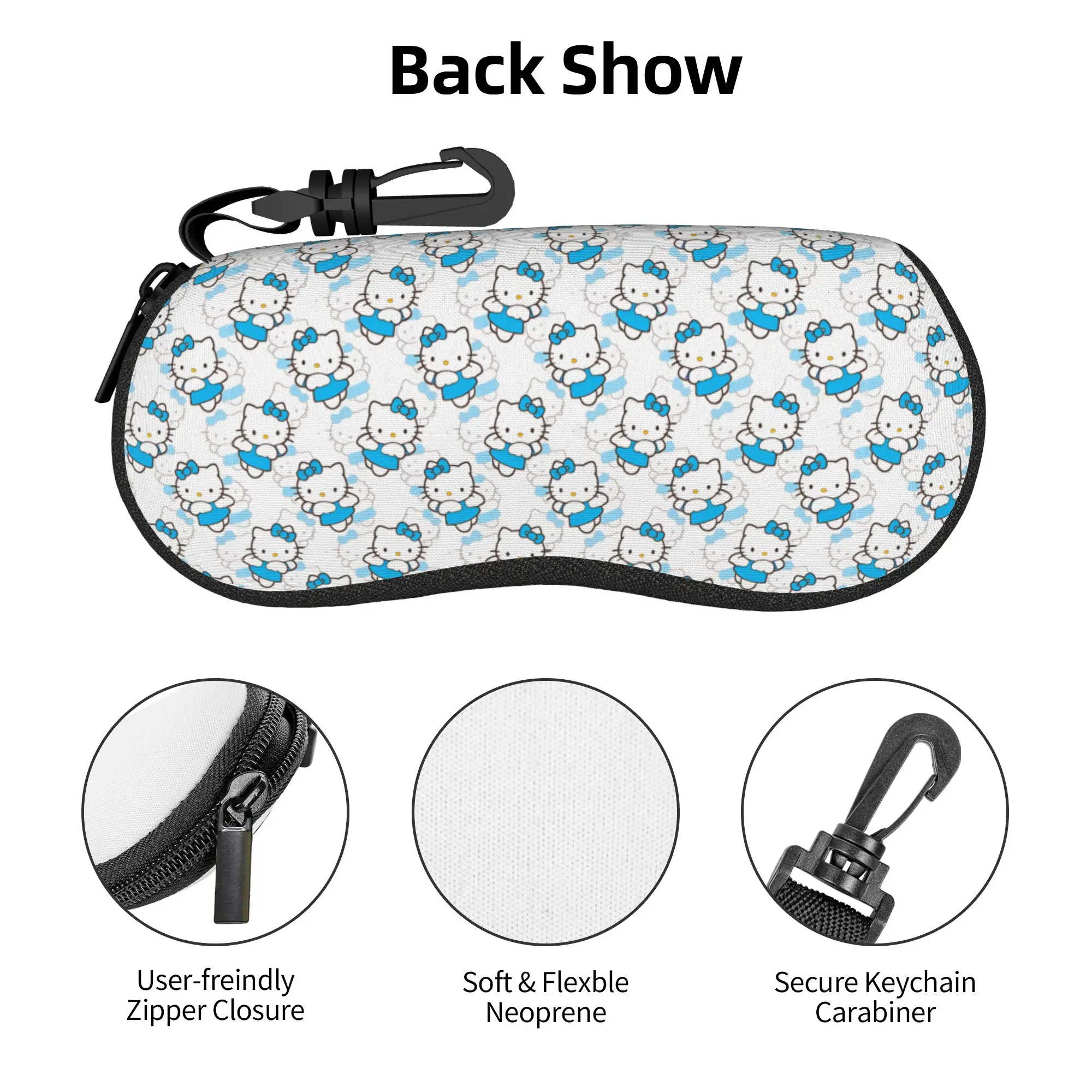 Cartoon Hello Kitty Blue Dress And Bow Sunglasses Soft Case Neoprene Zipper Shell Eyeglass Case Protective Box For Glasses
Cartoon Hello Kitty Blue Dress And Bow Sunglasses Soft Case Neoprene Zipper Shell Eyeglass Case Protective Box For Glasses