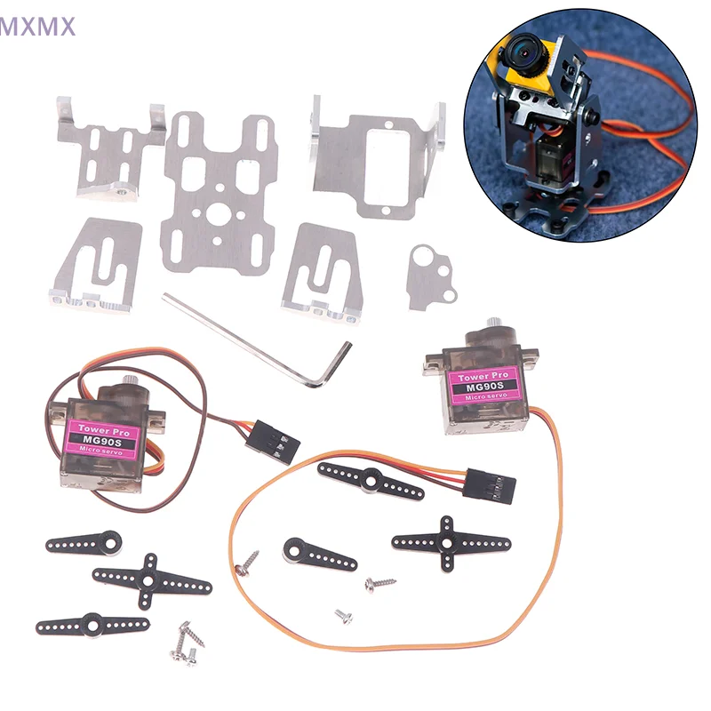 1 Set DC 4.8-5V Dual Axle Gimbal Bracket Camera Servo Pan/Tilt Stand With 2Pcs 9G Steering Gear For RC FPV Drone Head Tracker
1 Set DC 4.8-5V Dual Axle Gimbal Bracket Camera Servo Pan/Tilt Stand With 2Pcs 9G Steering Gear For RC FPV Drone Head Tracker