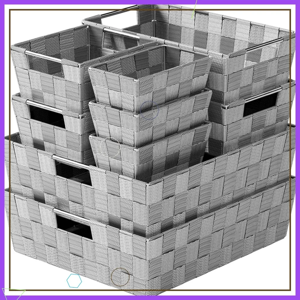 9-Pack Dark Grey Storage Baskets for Shelves, Closet Organizer, Bathroom & Pantry Bins
9-Pack Dark Grey Storage Baskets for Shelves, Closet Organizer, Bathroom & Pantry Bins