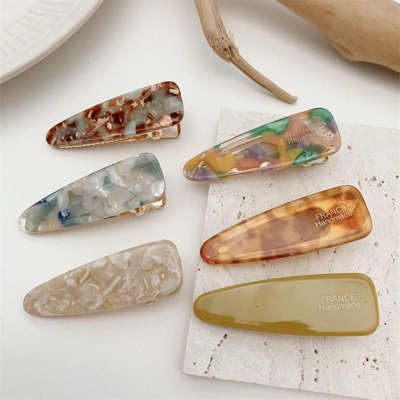 New Fashion Acetate Barrettes Colorful Hair Clips France Geometric Side Pins Korean Headwear Women Girls Hair Accessories
New Fashion Acetate Barrettes Colorful Hair Clips France Geometric Side Pins Korean Headwear Women Girls Hair Accessories