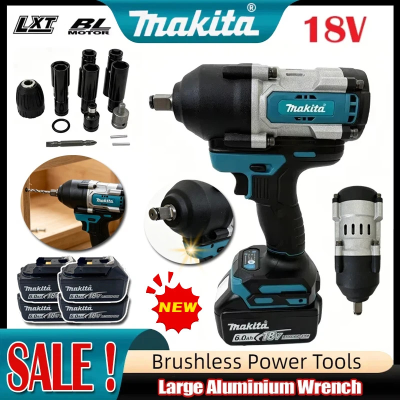 Makita 1500Nm Electric Wrench Premium Aluminum Body Multifunctional Lithium Power Tool for Home Decoration & DIY Projects For18V
Makita 1500Nm Electric Wrench Premium Aluminum Body Multifunctional Lithium Power Tool for Home Decoration & DIY Projects For18V