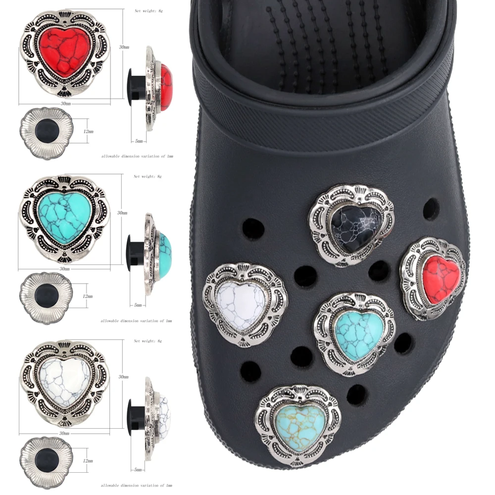 1 Pcs Shoe Decorations Sandalias De Metal Silvery Heart-shaped Shoe Charms Pins Accesorios Pines Para Simulated Turquoise W-40
1 Pcs Shoe Decorations Sandalias De Metal Silvery Heart-shaped Shoe Charms Pins Accesorios Pines Para Simulated Turquoise W-40