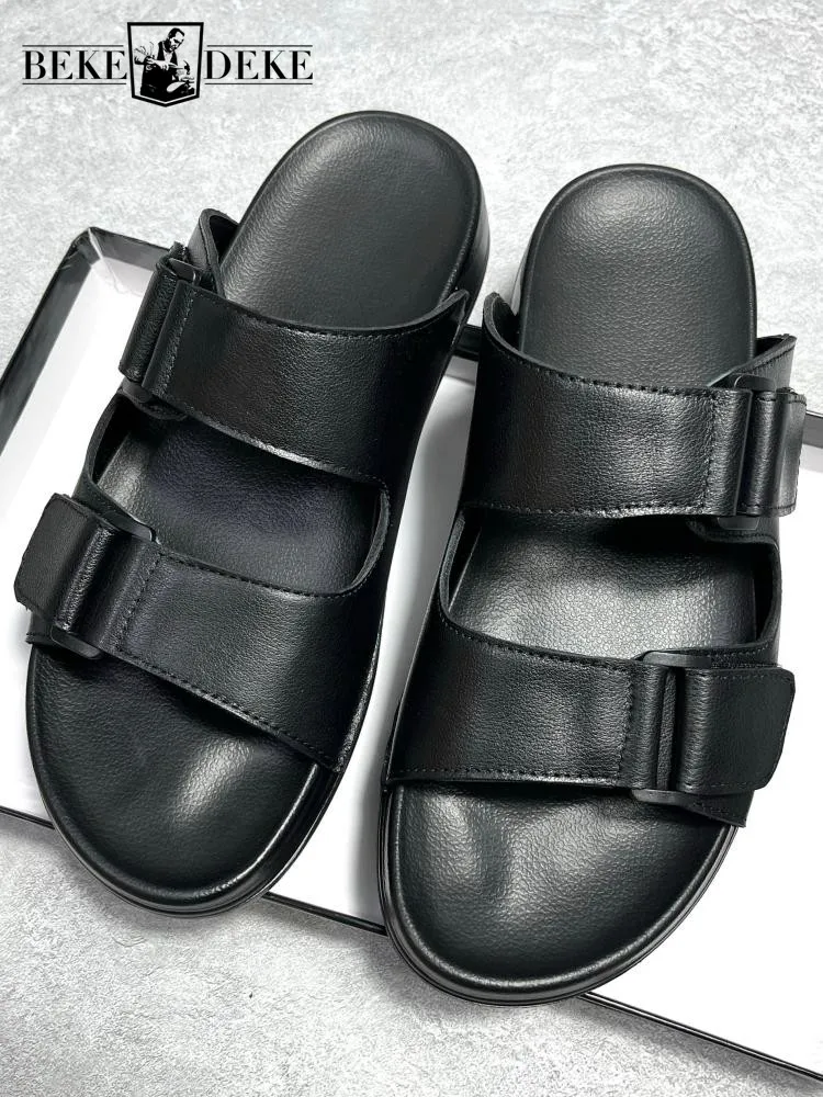 Leisure Handmade Genuine Leather Platform Men Open Toe Footwear Solid Color Cowhide Breathable Men Buckle Strap Slippers
Leisure Handmade Genuine Leather Platform Men Open Toe Footwear Solid Color Cowhide Breathable Men Buckle Strap Slippers
