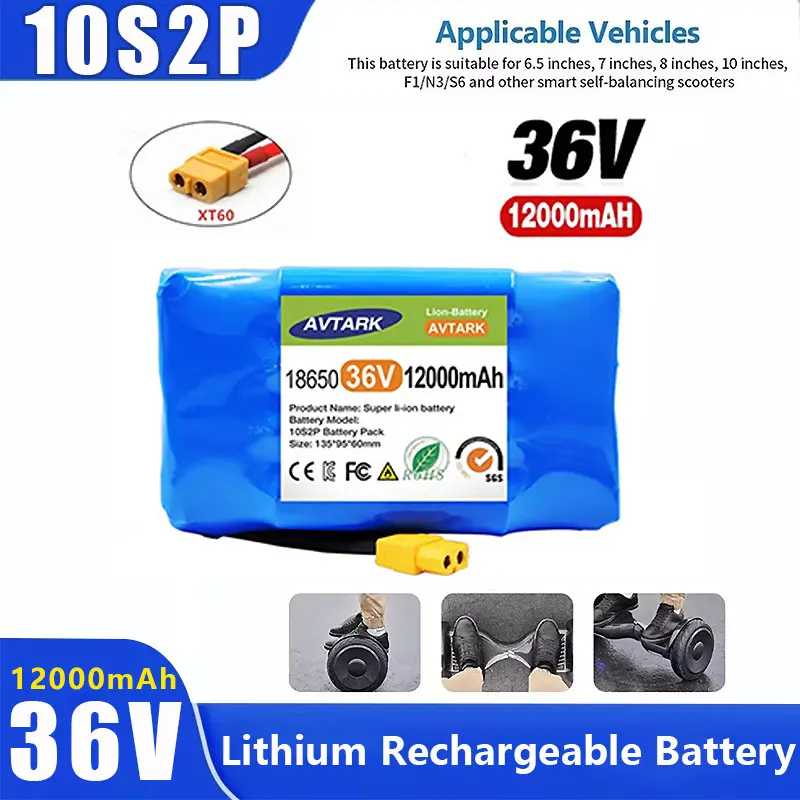 10S2P 36V battery pack | 4400mAh balance car specific support for the entire HoverBoard series range
10S2P 36V battery pack | 4400mAh balance car specific support for the entire HoverBoard series range