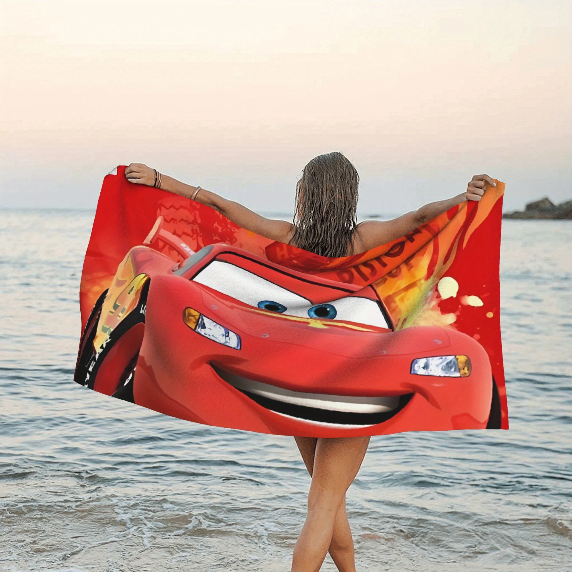 Пляжное полотенце Disney Pixar Car Lightning McQueen, быстросохнущее, из ультратонкого волокна, большое банное полотенце, для пляжного отдыха, быстрая доставка
Пляжное полотенце Disney Pixar Car Lightning McQueen, быстросохнущее, из ультратонкого волокна, большое банное полотенце, для пляжного отдыха, быстрая доставка