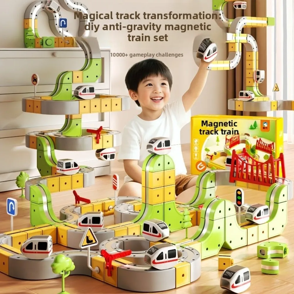 High Quality DIY Assembly Magnetic Track Train Electric Electromagnetic Suction Magnetic Construction Tracks High-speed Railway
High Quality DIY Assembly Magnetic Track Train Electric Electromagnetic Suction Magnetic Construction Tracks High-speed Railway