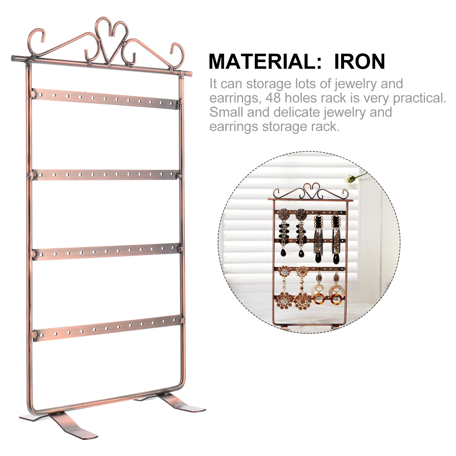 Earring St 48 Holes Jewelry Holder Metal Display Earring Holder Tower Practical Racks Anti Rust Small Earrings Storage
Earring St 48 Holes Jewelry Holder Metal Display Earring Holder Tower Practical Racks Anti Rust Small Earrings Storage