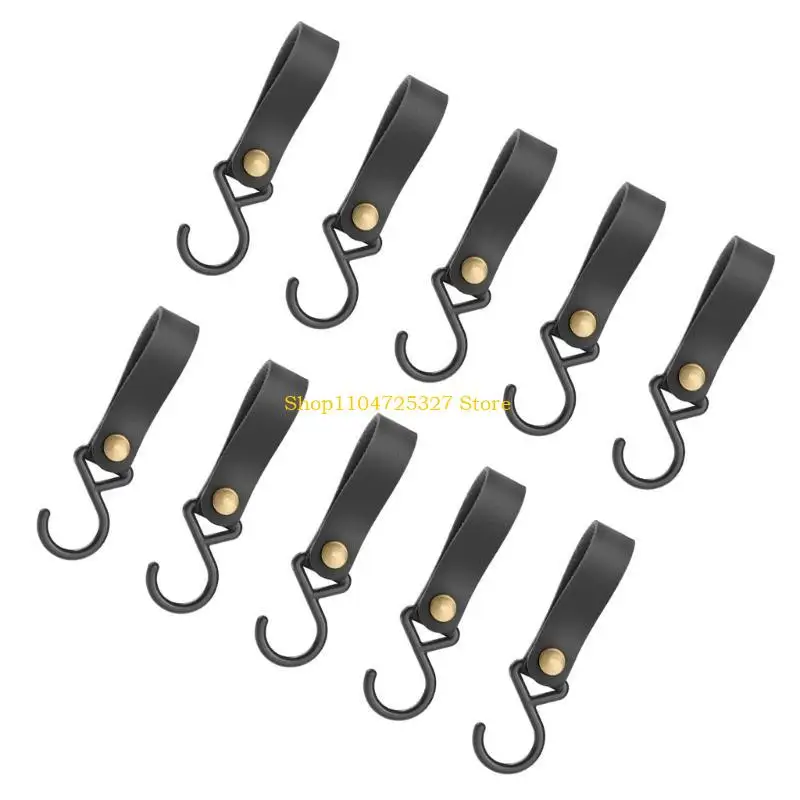 D8KF Pack Of 10 PU Leather Strap S Hooks for Hanging Clothes and Bags Camping Hooks
D8KF Pack Of 10 PU Leather Strap S Hooks for Hanging Clothes and Bags Camping Hooks